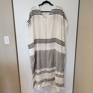 NWOT Moo Moo Cover up, Black and White Stripe